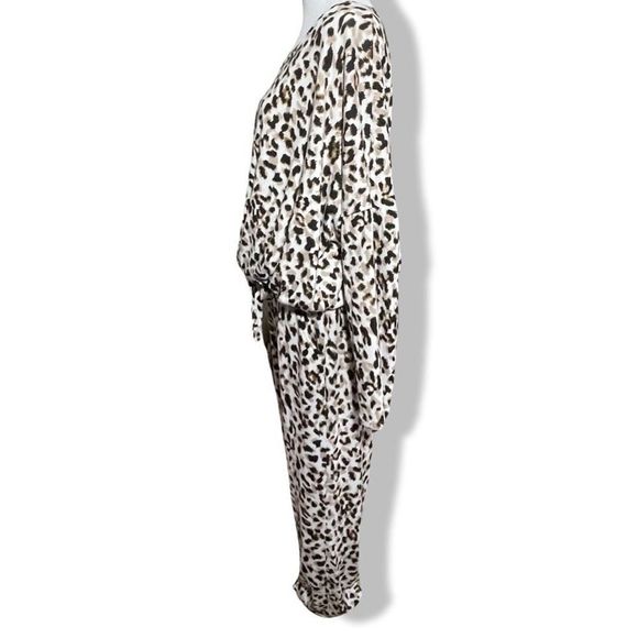 2 Piece Pajama Set, Soft & Cozy, Oversized Top, Drop Shoulder, Animal Print - Picture 2 of 10
